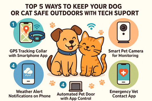 🐾 Top 5 Ways to Keep Your Dog or Cat Safe Outdoors — with Tech Support