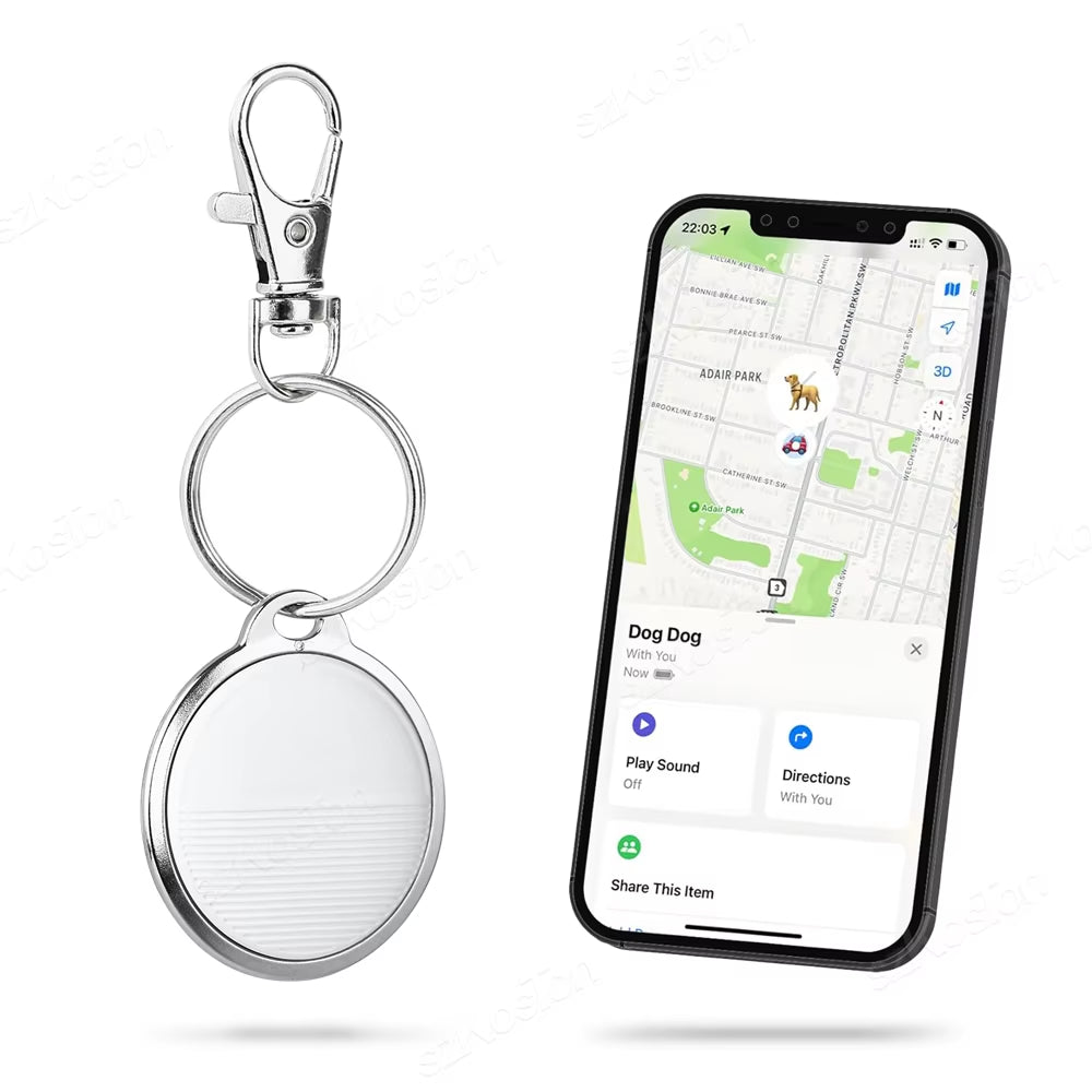 Mini Global GPS white dog Tracker Smart Tag Compatible with Ios Find My App Key Finder Car Pet Anti-Lost Alarm Locator Itag for Iphone